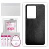 apgo Protective Skin Sticker for the Back Compatible with Vivo V29 5G, Wrap Film, Foil, Vinyl - Pattern Black Leather