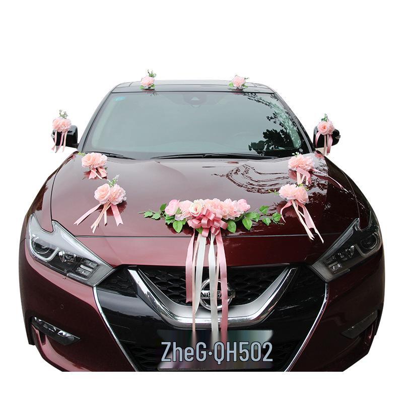 Wedding Car Decoration Set: Artificial Floral Arrangements & Main Car Flowers