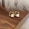 The New Four-leaf Clover Earrings Niche Design Senior Sense Of Commuter Fashion Versatile Temperament Female Earrings