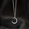 Women Wedding Neck Jewellery Simple Small Crescent Moon Necklace For Couple Female Gothic Necklace Gift