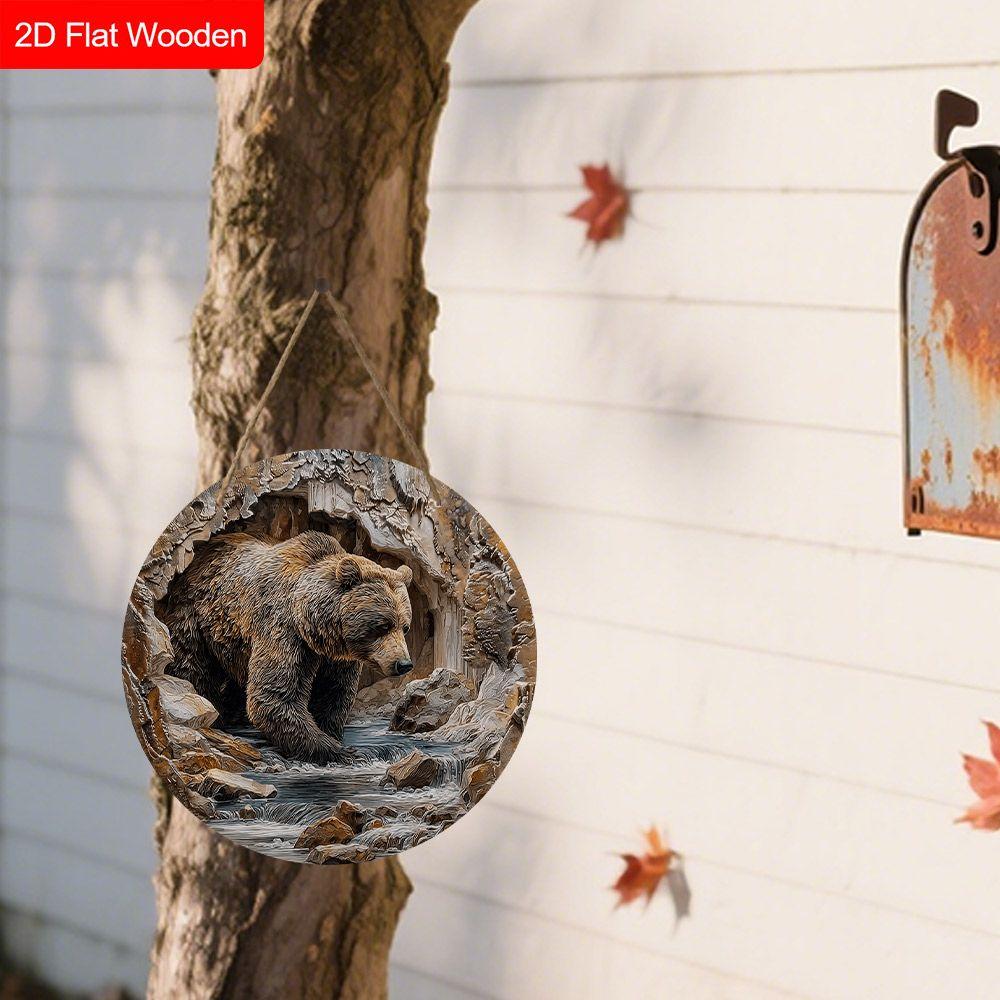 2D Flat Wooden Hanging Decorative Signs, Family Wall or Door Decoration, Garden Decoration, Housewarming Gifts for Friends