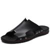 Large Size Summer Men's Leather Flat Slippers, Men's Outdoor Sandals, Casual Shoes, Cool Slippers