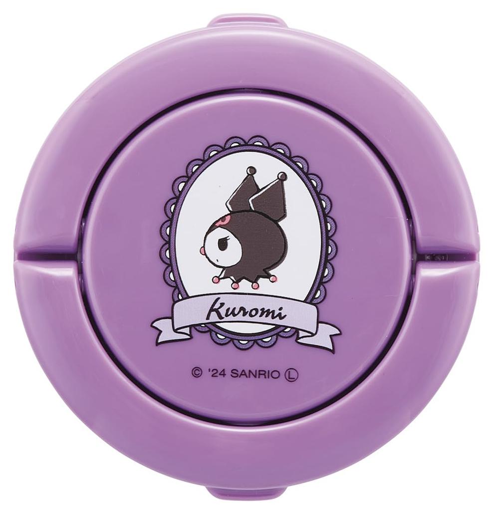 Skater Insulated Soup Jar, 300ml, with Folding Handle, Sanrio Kuromi Flower Retro Design, LJFO3AG67963