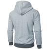 New Men's Sweatshirt Fashion Casual  Fake Two-piece Illusion Solid Color Hooded Loose Cardigan Sweatshirt Thin Hoodies Yasheng