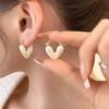 New Trendy Heart Stud Earrings For Women Korean Elegant Light Luxury Love Dangle Earring Fashion Simple Drop Jewelry Girls Gift MIT