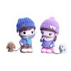 Antis Couple Romance Car Figures, 2 Types, Beanie Couple, 1 set,Korean Car Acc
