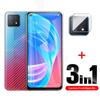 3in1 Tempered Glass Front Screen Protector & Back Protective Fiber Film & Camera Lens Film for Xiaomi Samsung Huawei Iphone Oppo Vivo Oneplus
