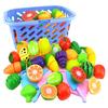 Preschool Children Plastic Cutting Vegetables Fruits Baby Early Educational Kitchen Toys Playset