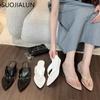 Fashion SUOJIALUN 2024 Summer New Brand Women Slipper Fashion Pointed Toe Slip On Flip Flop High Wedge Heel Ladies Beach Slides Shoes