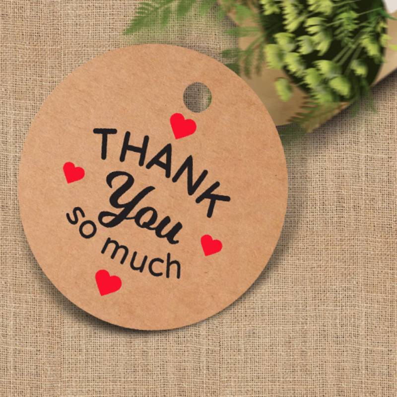 About 50PCS Kraft Paper Tags DIY Handmade/Thank You Multi Style Crafts Hang Tag With Rope Labels Gift Wrapping Supplies Wedding Favors