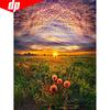 Diamond Painting Sunrise Grassland Full Display Diamond Embroidery Full Round Cross Stitch