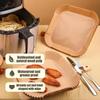 50PCS Large 23CM Air Fryer Disposable Baking Paper Liner Non-Stick Oil-proof Mat Steamer Square Round Parchment for Microwave Oven Kitchen Cookers