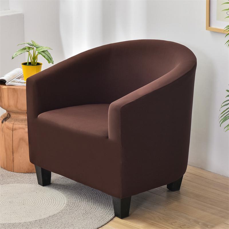 Solid Color Spandex Sofa Cover Relax Stretch Single Seater Club Couch Slipcover for Living Room Elastic Armchair Protector Cover