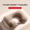 Inflatable U-shaped Travel Neck Pillow for Airplane and Train