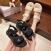 Sports Sandals Women's 2025 New Summer Wear Versatile Flat Sandals with Skirts Velcro Beach Roman Shoes