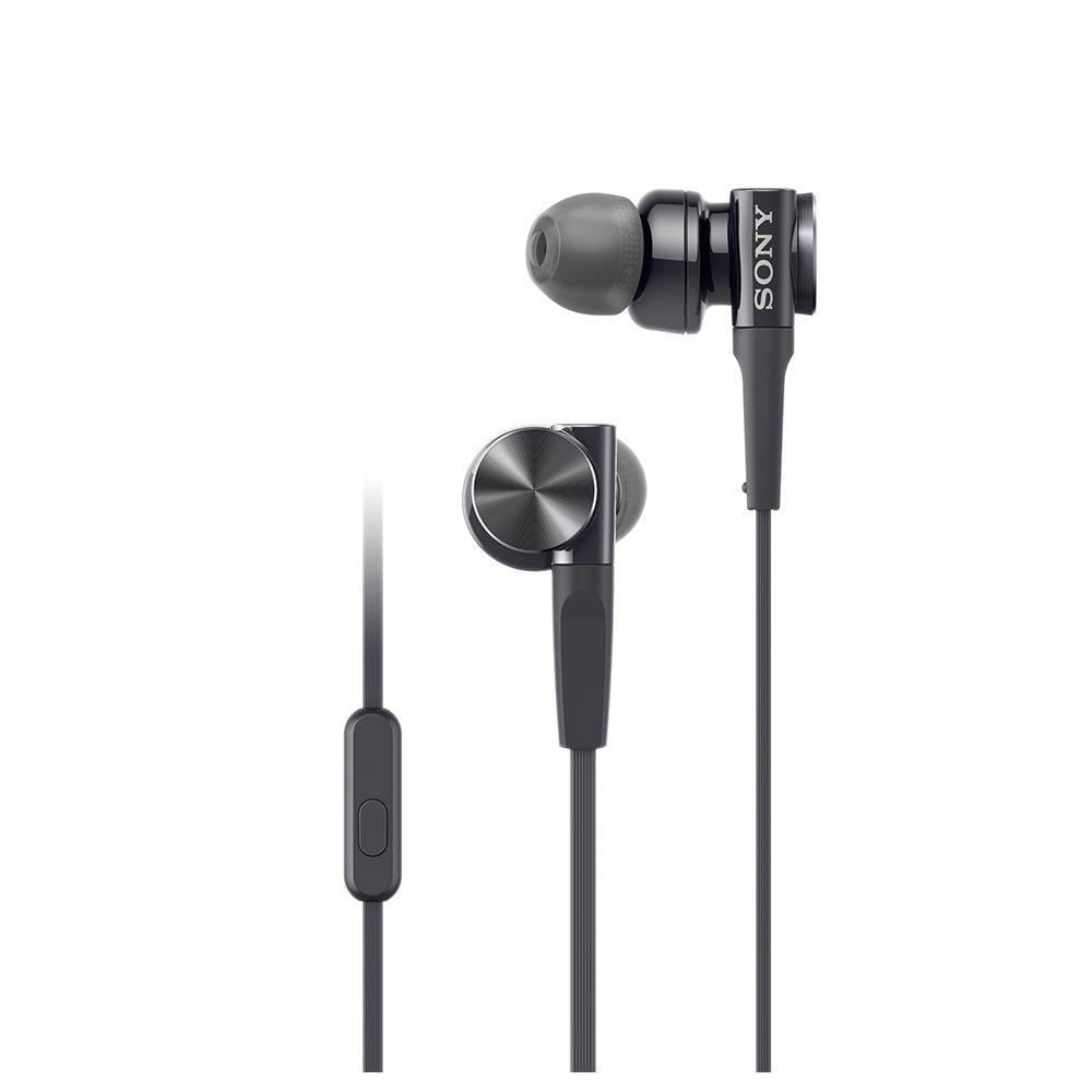 Sony Earphones Deep Bass Model Canal Type with Remote Control and Black B MDR-XB75AP Microphone, MDR-XB75AP