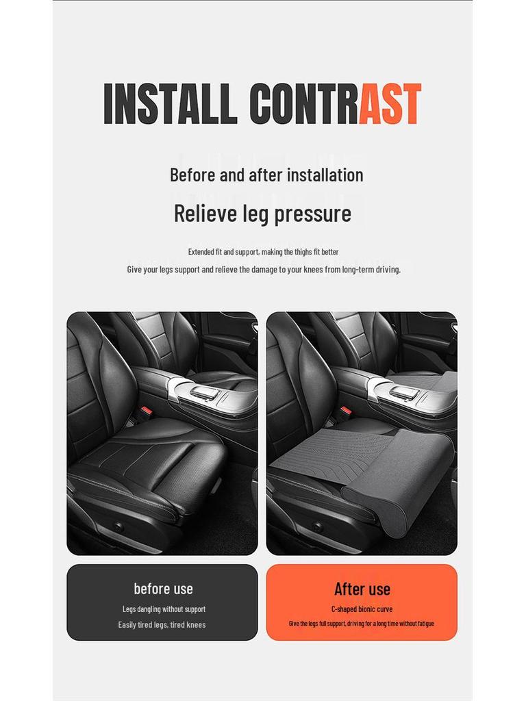 Memory Foam Car Seat Leg Rest: Wear-Resistant Suede Footrest for Pressure Relief