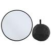 Silver White 2 In1 Reflector Portable Round Photography Light Reflector for Live Lighting 80cm