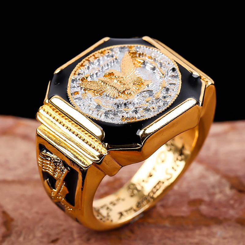 Модное кольцо King Ring Classic Punk Style American Eagle Rings для мужчин, индивидуальность, дизайн, ювелирные изделия, роскошные аксессуары для вечеринок, подарок