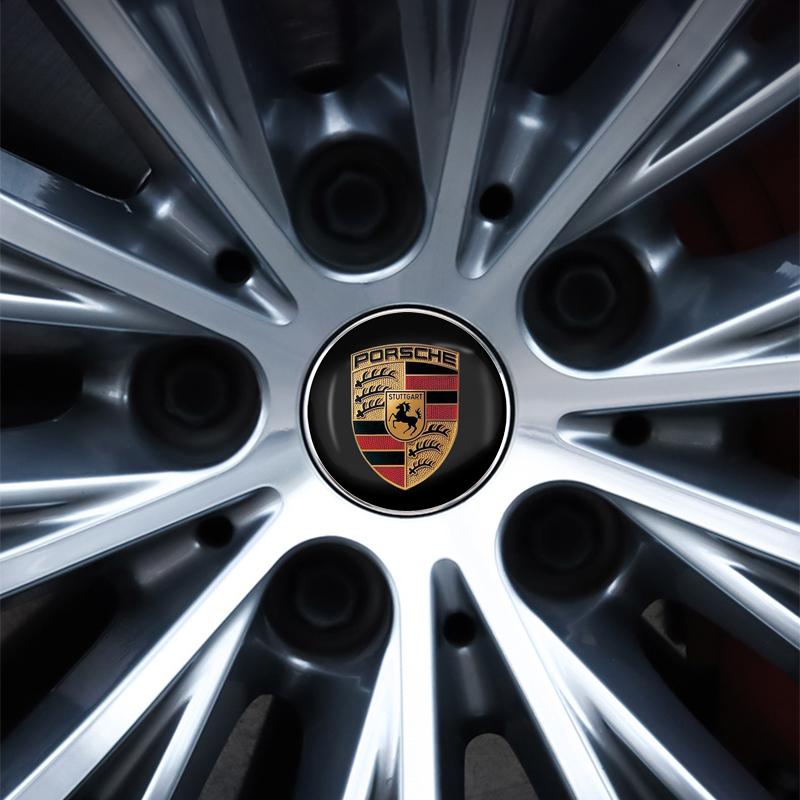4Pcs Car Wheel Center Hub Center Cap Rim Hub Dustproof Cover Emblem Car Accessories For Porsche 911 Cayenne Panamera Macan Boxster Carrera GT 928 944