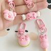 Three Dimensional Cartoon Cute Pink Pig Keychain Kawaii Piglet Doll For Woman Bag Key Pendant Jewelry Student Gift