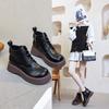 Small Retro Martin Boots Women's Shoes 2025 New Fashion Simple Casual Color Matching Versatile Thick Sole Height Increase