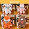 Teddy Bowknot Plaid Bear Sheep Fox Rabbit Plush Toy Stuffed Animal Doll Gift