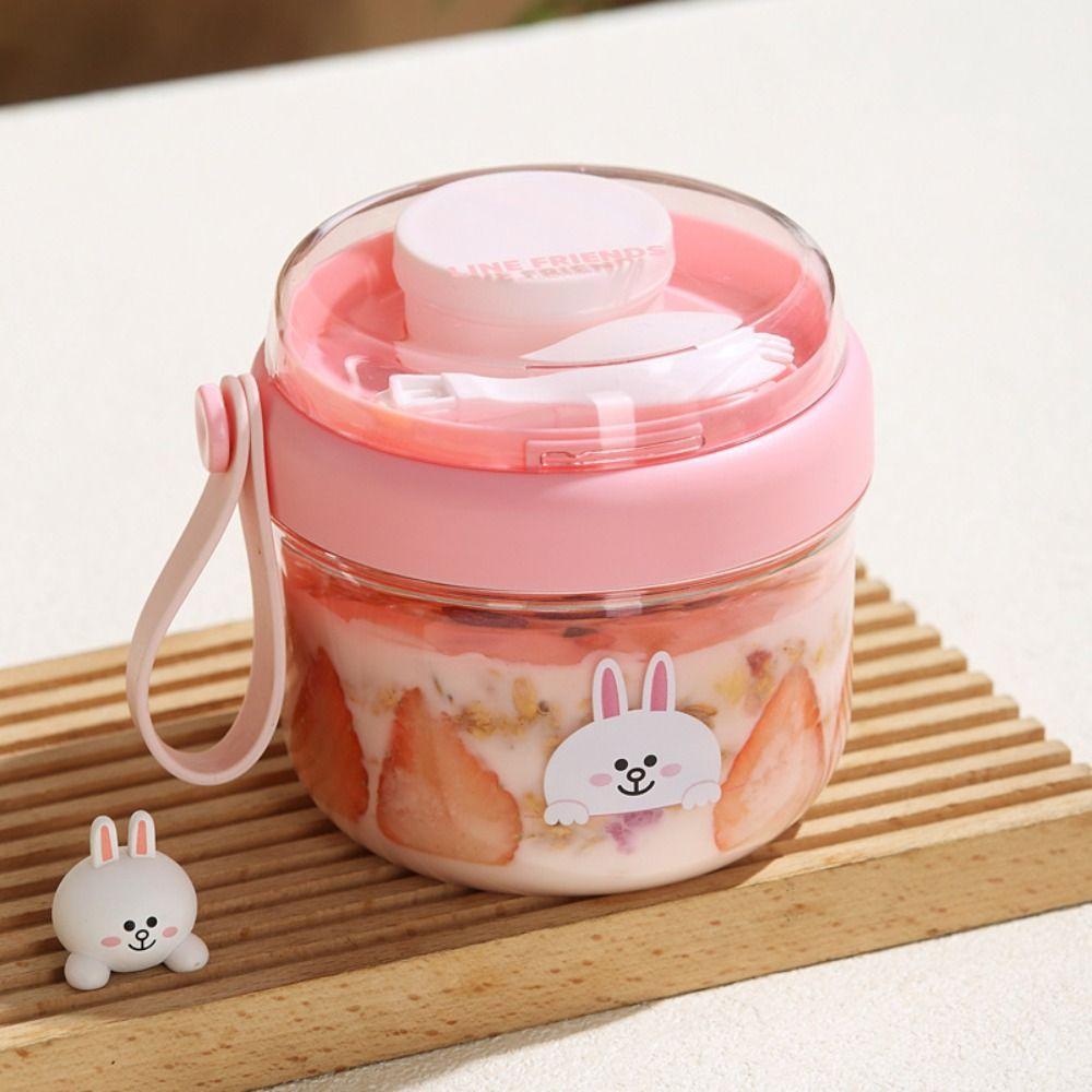 650ml Breakfast Cups Seal Oats Container Portable Salad Cup  for Oatmeal Cereal Nut Yogurt