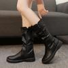 Women Thigh High Boots Women Modern Boots Zippers Outdoor Female Casual Platform Shoes Ladies Leather Long Boots