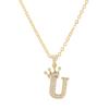 Zircon Crown Necklace New Necklaces Fashion Women's Necklace Pendant Simple English Letter Necklace