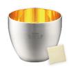 Eco Bag Sake Glass Stainless Steel Double Layer Sakura Sake Cup Gold Plated 58ml Made In Vietnam Made In Japan J-kitchens & 18-8 (24K Inside) /