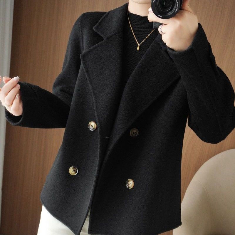 Short Woolen Coat Women's Autumn and Winter Fashion Casual Small Loose Outer Suit Collar