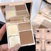 1PC 4 Color Bronzer Highlight Contour Palette Face Shading Grooming Powder Makeup Face Contouring Makeup Highgloss Cosmetics