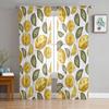 Lemon Graffiti Texture Sheer Curtains Window Tulle Curtains For Living Room Bedroom For Kitchen Veiling Curtains Decoration