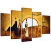 Five Piece Picture Canvas Print Africa People Tribe