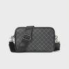 Plaid Men's Shoulder Bag: Trendy Korean Small Square Messenger for Casual Commuting