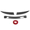 3Pcs Rear Trunk Spoiler Kit Carbon Fiber Style Cool Sporty Replacement for Tesla Model 3 2017 To