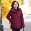 Down Jacket Women's Mid-length Winter New Style Middle-aged and Elderly Mother's Clothing Large Size Thickened Duck Down Hooded Jacket