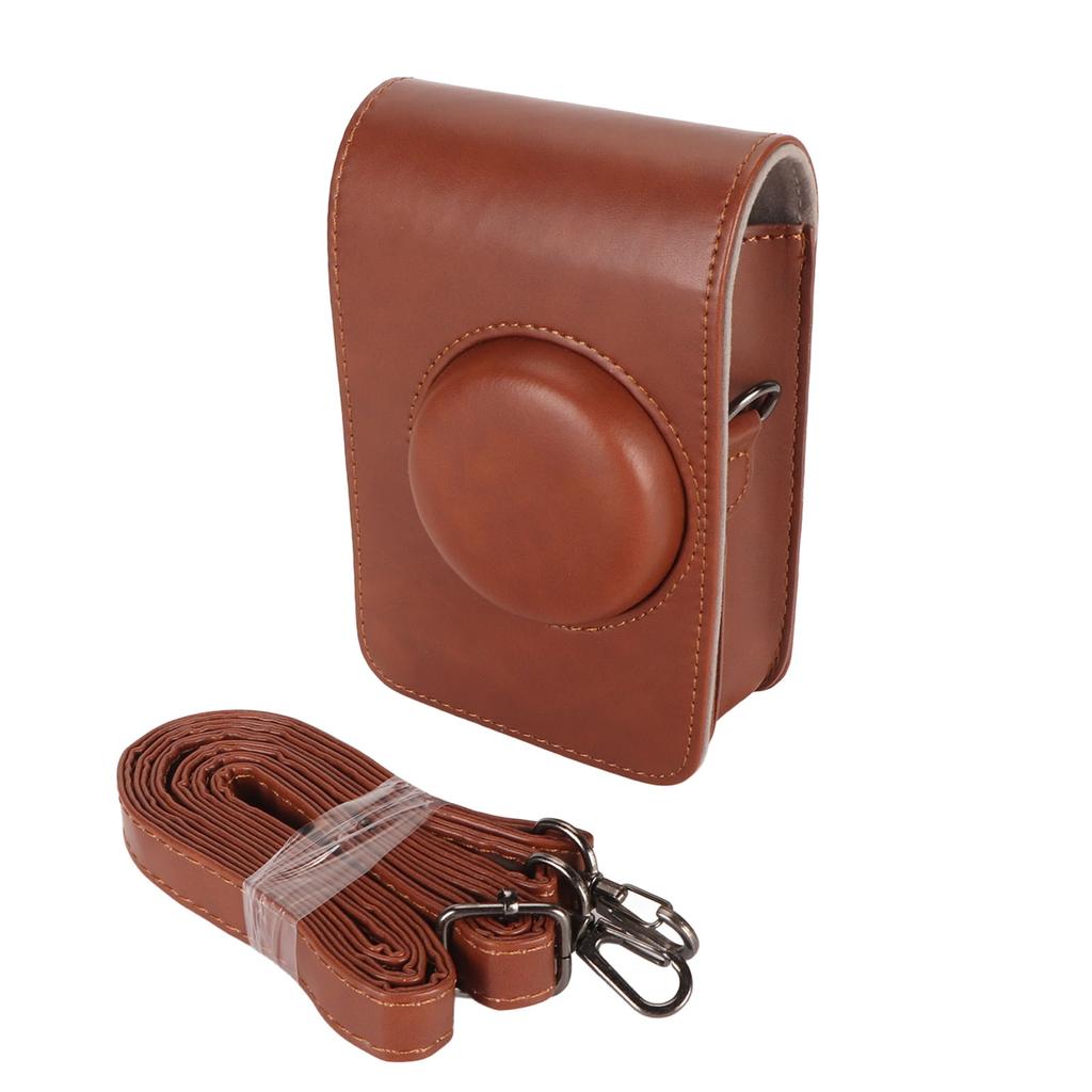 Camera Case Vintage Waterproof Soft PU Leather Protective Case with Detachable Strap for Instax