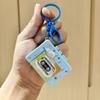 Recordable Recording Music Box Pendant with Music Retro Tape Recorder Keychain   Small Gift