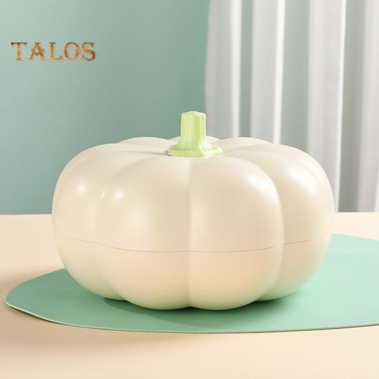 Pumpkin Snack Holder Halloween Divided Serving Tray with Lid 3 Compartments Fork Storage Easy To Clean Serving Container for Fruits Nuts Candies