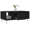  Coffee Table, Black, 90x50x36.5 Cm, Wood-based Material