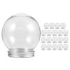 20 Pcs DIY Water Globe Transparent Snow Christmas Snowglobe Compact Plastic Globes Child Kit