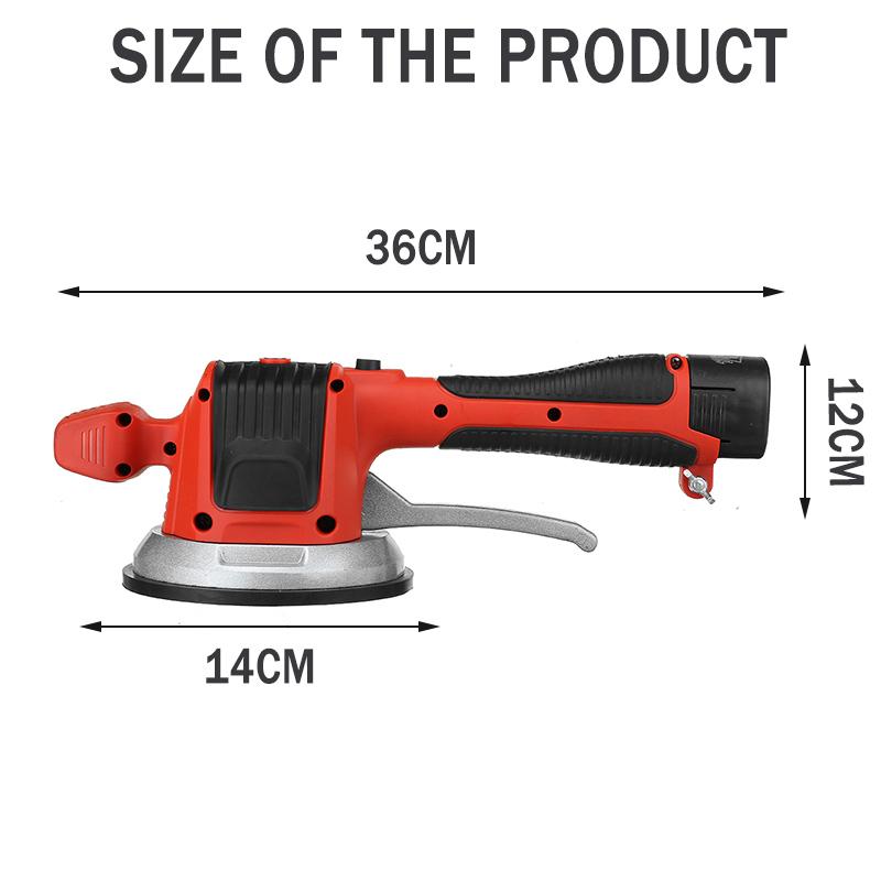 120mm Tiles Vibrator Suction Cup Adjustable Automatic Floor Vibrator Leveling Tool 110V/220V Tiling Tile Machine With 2 Battery