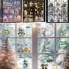 9 Sheets/Set Christmas Window Cling Removable Waterproof PVC Winter Merry Christmas