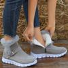Winter New Snow Shoes Solid Color Short Boots Plus Cashmere Warm Women's Cotton Shoes