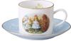 Macmillan Alice In Wonderland Classic Cecera Premium Cup Yamaka Perfect Made In (Yamaka Porcelain) (200ml) & Saucer, BL, Shoten, Gift, Japan, ALC12-28