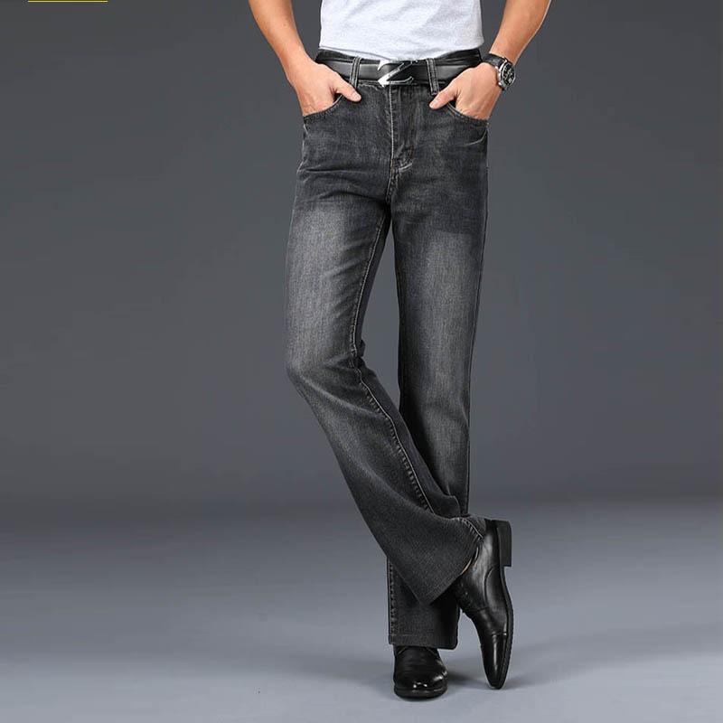 Jeans Men Men's Flared Jeans Large Size Mid-Rise Jeans