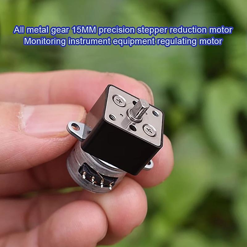 1Pc Micro Full Metal Gearbox Gear Stepping Motor Mini 15Mm 2-Phase 4-Wire Gear Stepper Motor Diy Robot Car Monitor Camera