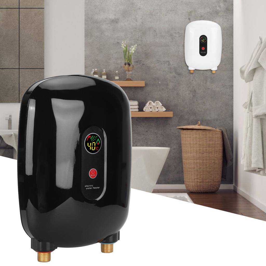 Instant Water Heater Mini Electric Tankless Heating Equipment Bathroom Shower Supply BlackAU 220V